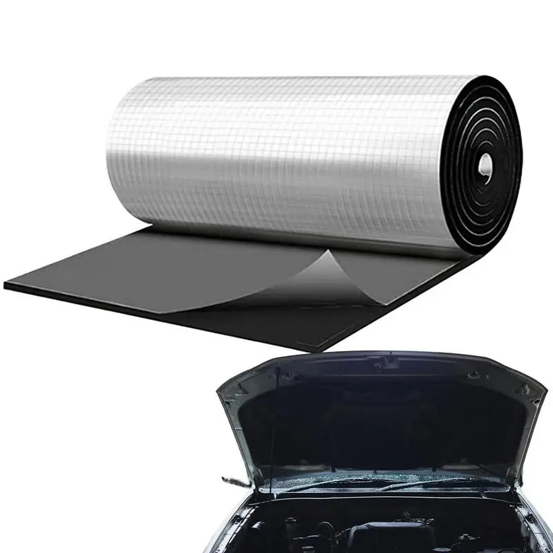 Car Sound Insulation Mat Universal Aluminum Foil Surfaces With Butyl Rubber Adhesive Design Deadening Dampening Tool Accessories