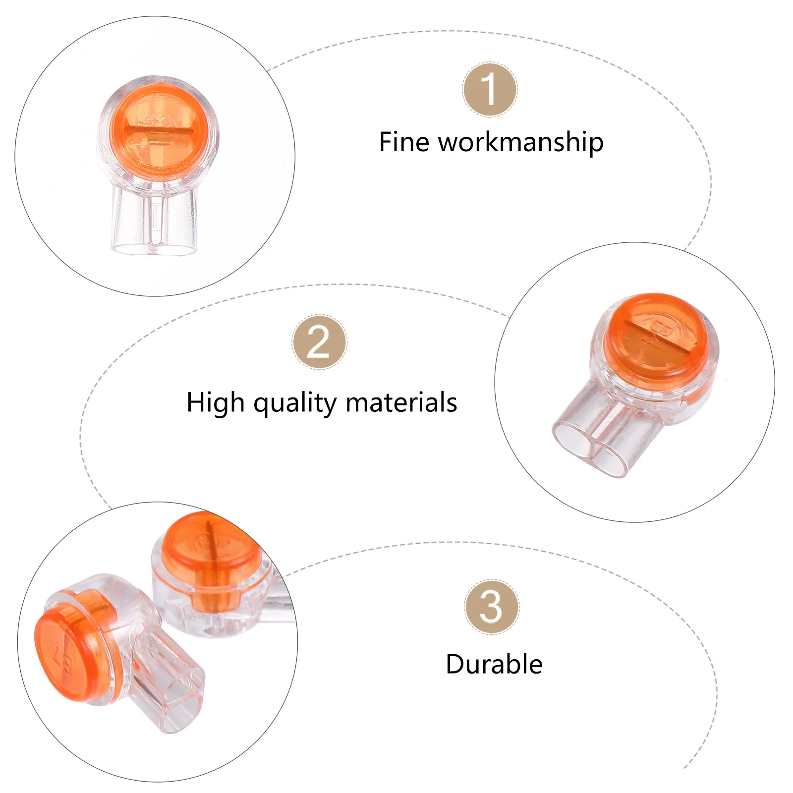 

200pcs Uy Butt Splice Connector Waterproof Cable Terminal Wire Splicing Connector Gel-Filled Moistureproof Ethernet Wiring