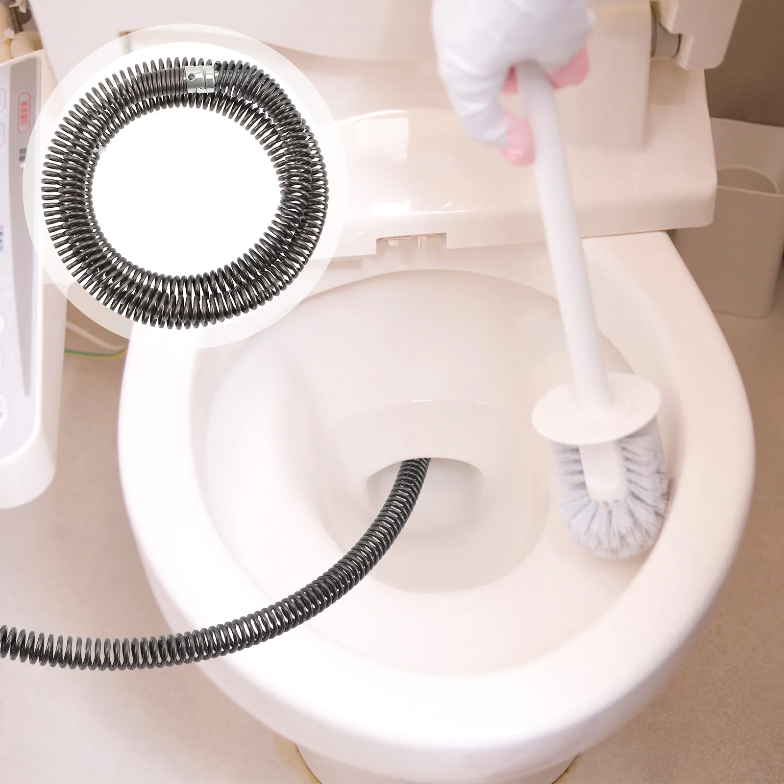 

Трос для прочистки канализации длиной 1,3 метра с адаптером для дрели, средство для удаления засоров в трубах кухни, ванной и канализации