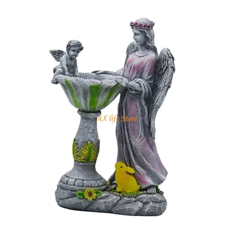 

J2HA Weatherproof Resin Angel Statue Light up for Indoor and Outdoor Decoration