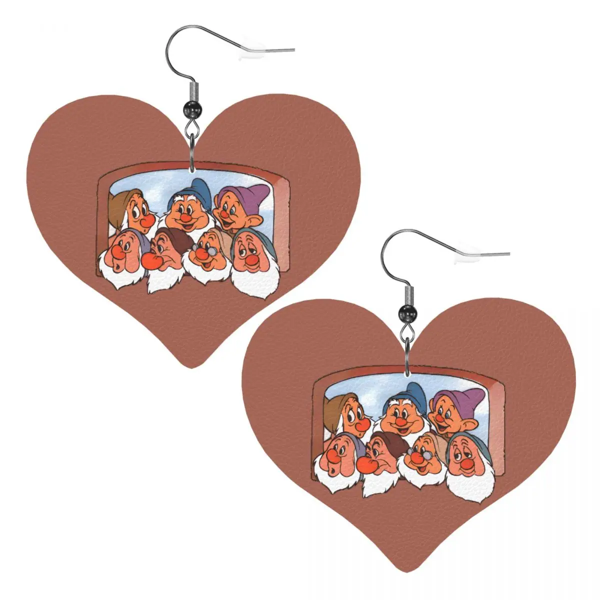 

Кожаные серьги-капли «Белоснежка и семь гномов» на заказ, модные, легкие, для вечеринок и праздников