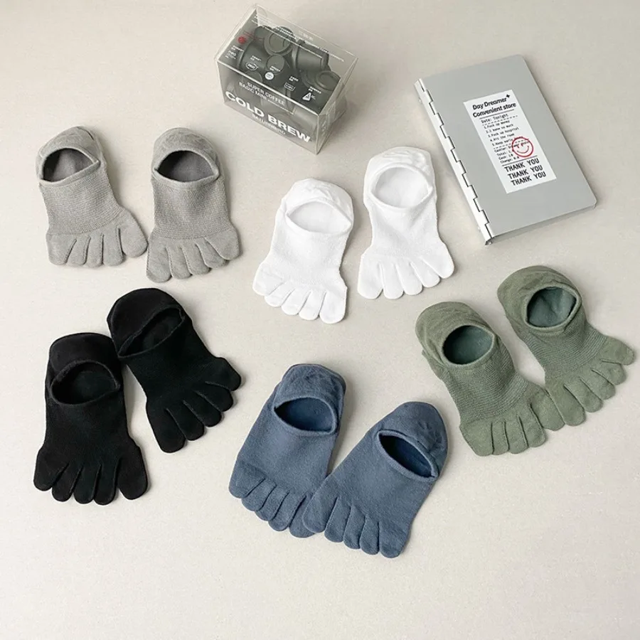 7 Pairs of Five Finger Socks for Men and Women, Summer and Autumn Mesh, Breathable,sweat Absorbing,shallow Mouth Invisible Socks