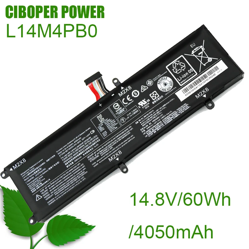 

CP Laptop Battery L14M4PB0 14.8V/60Wh/4050mAh L14S4PB0 For Savior 14-ISK 15-ISK Rescuer 14ISK Series Notebook