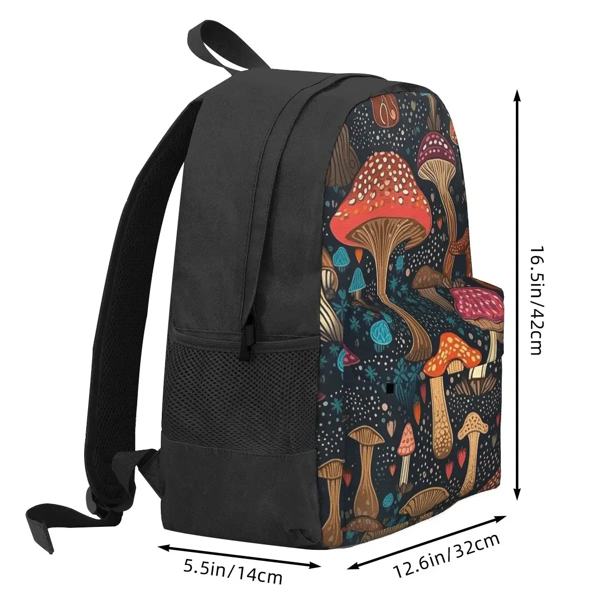 Psychedelic Magic Mushrooms Print Lava Backpack Student BookBag Children School Bag Computer Shoulder Bags for Boys Girls