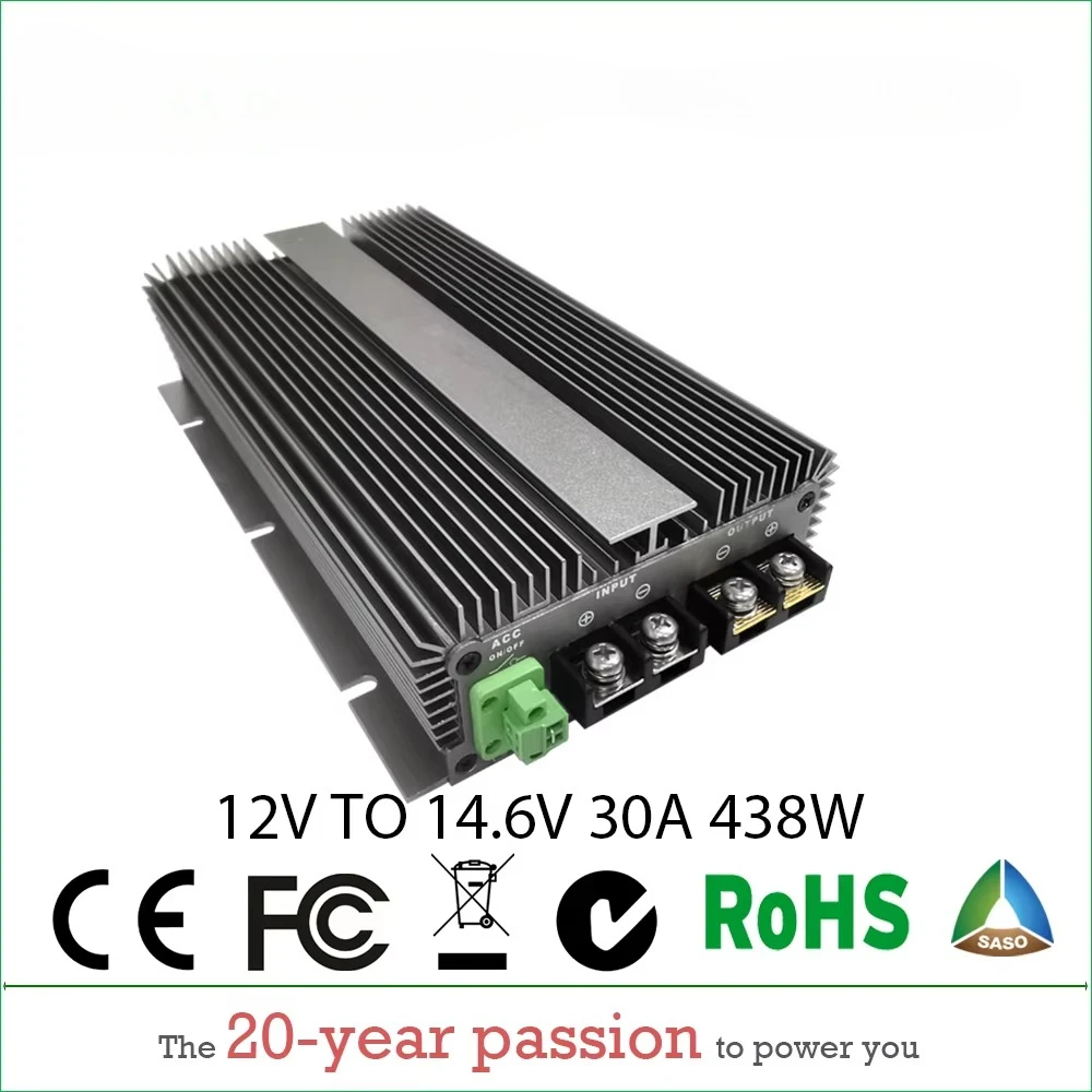 12V To 14.5V 20A12V To 14.6V 10A 30ADC-DC Vehicle Charger RVDual Battery Driving Charger Lead-Acid LiFePO4 Boost Charging Module