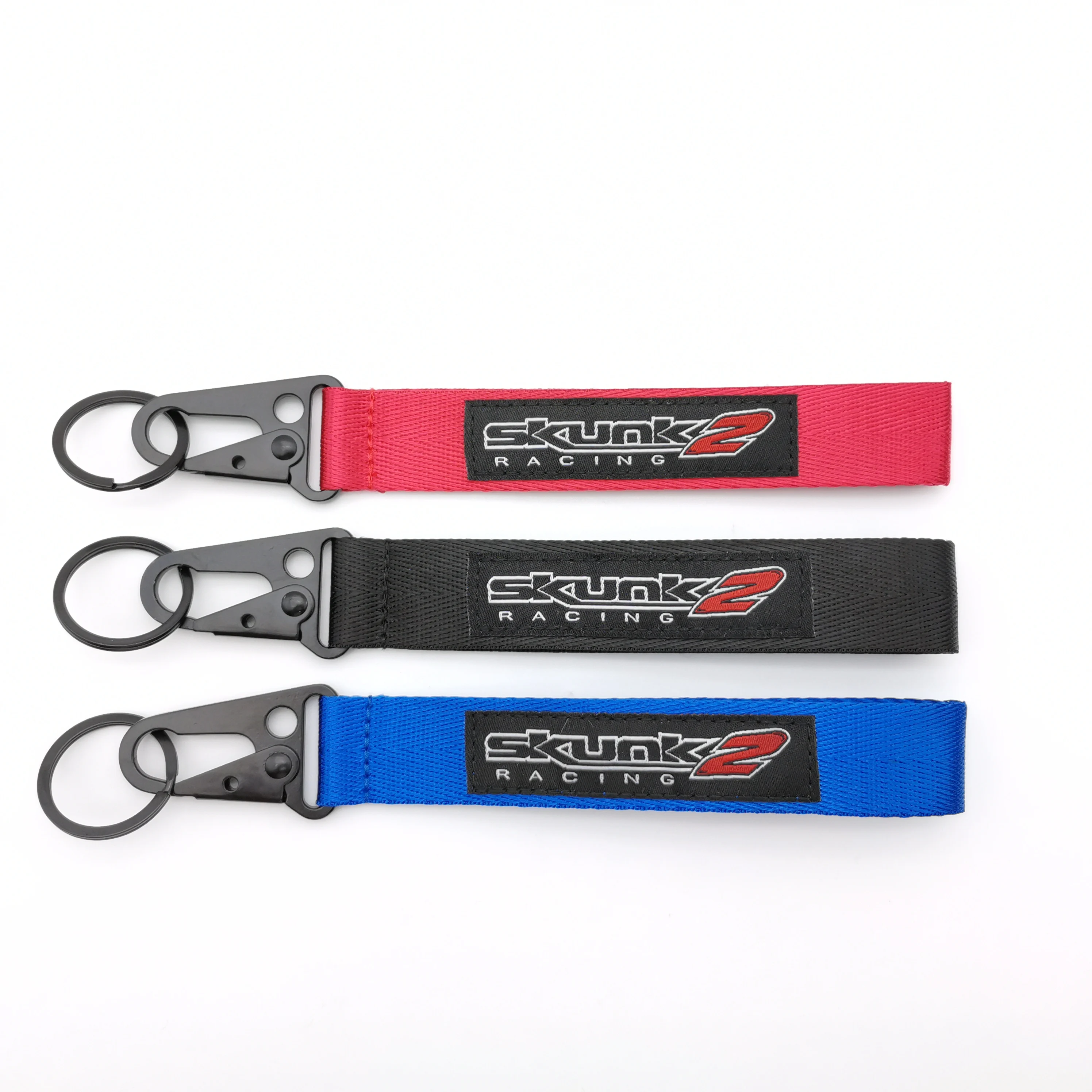 JDM Culture Style Keychain Keyring Lanyard Key Strap Tow Sides Nylon Key Chain Rings Car Motorcycle Keyring Auto Accessories