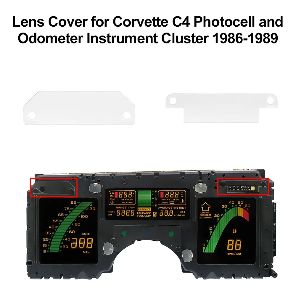 Instrument Cluster Lens Cover for Corvette C4 Photocell and Odometer