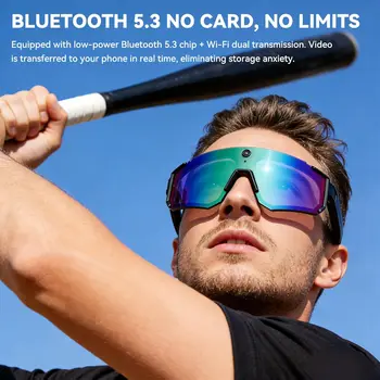 New AI smart shooting&recording glasses with 800W camera, HD anti-shake bicycle riding shooting artifact, windproof goggles 2026 6