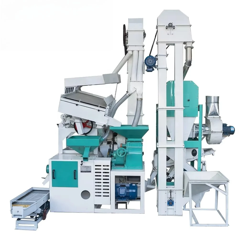Sunfield 20ton/day Automatic Electric Rice Processing Machine Rice Polisher Destoner Color Sorter Combined Rice Milling Machine