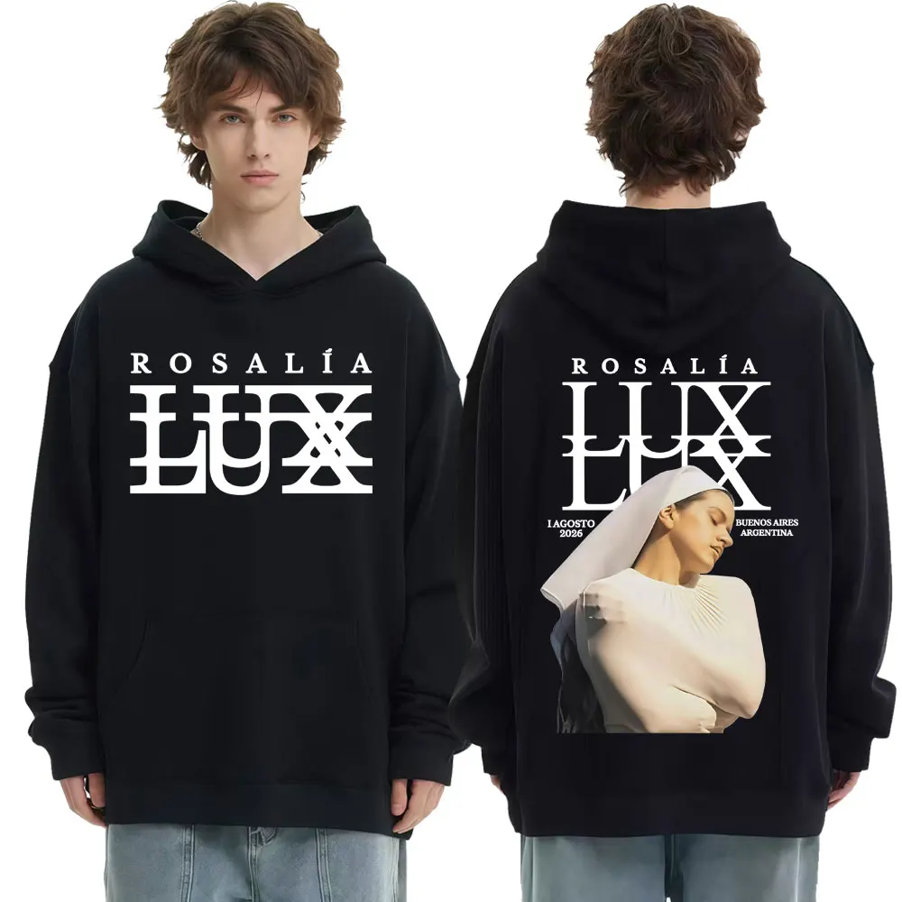 

Rosalia New Album LUX 2026 Tour Merch пуловеры с капюшоном для мужчин и женщин модные эстетические толстовки с длинными рукавами флисовые повседневные толстовки