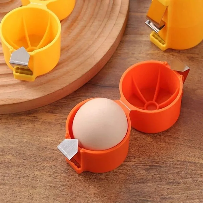 Ei Topper Shell Cutter Beater Raw Egg Cracker Separator Filter Ei Opener Einfach zu bedienende Eierschneidewerkzeuge Tragbares Risswerkzeug