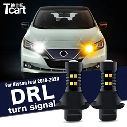 for Nissan Leaf (ZE1) 2018 2019 2020 2Pcs Led Daytime Running Light turn drl 2in1 Driving safety Car accessories
