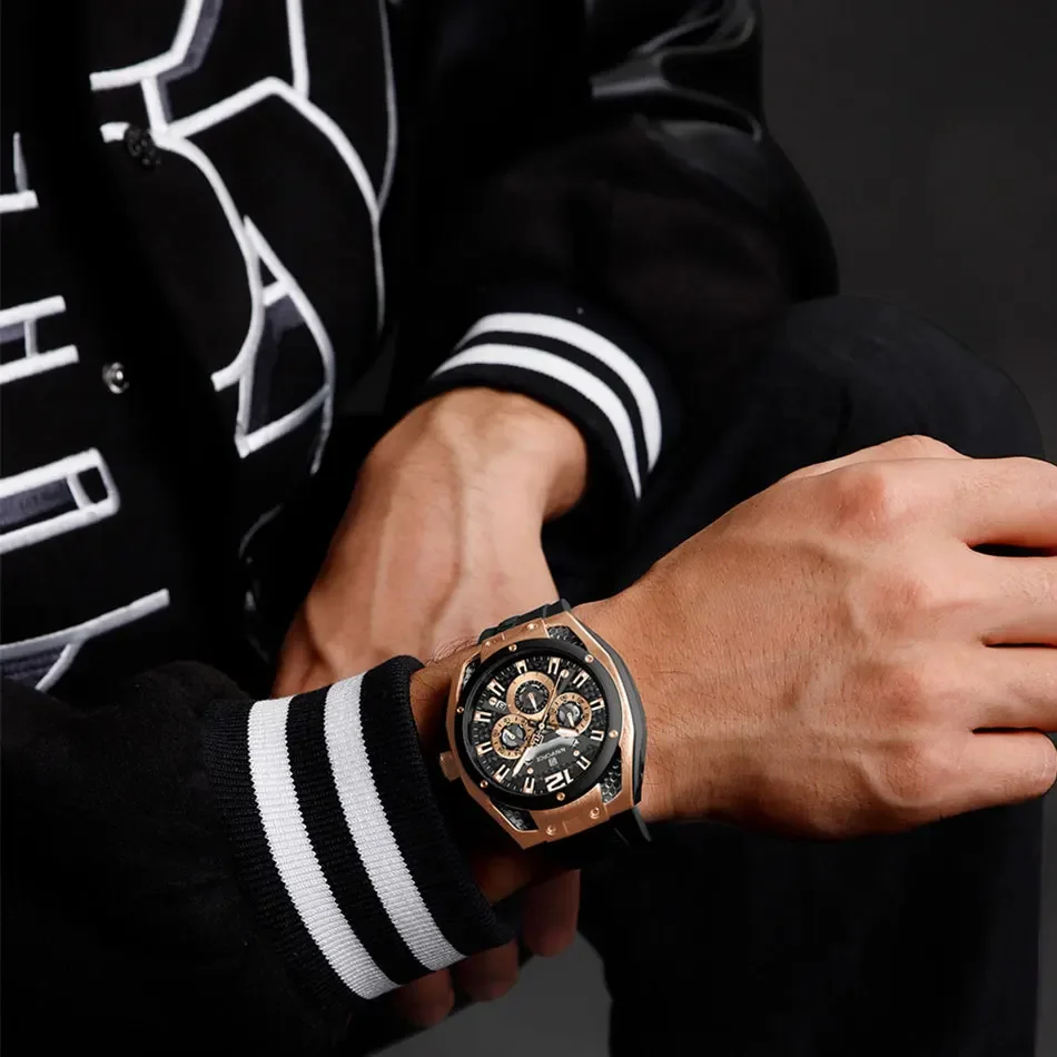 NAVIFORCE Men Multifunction Luxury Silicone Strap Watches Men\'s Wristwatch Quartz Wrist Watch Chronograph 2025 Relogio Masculino