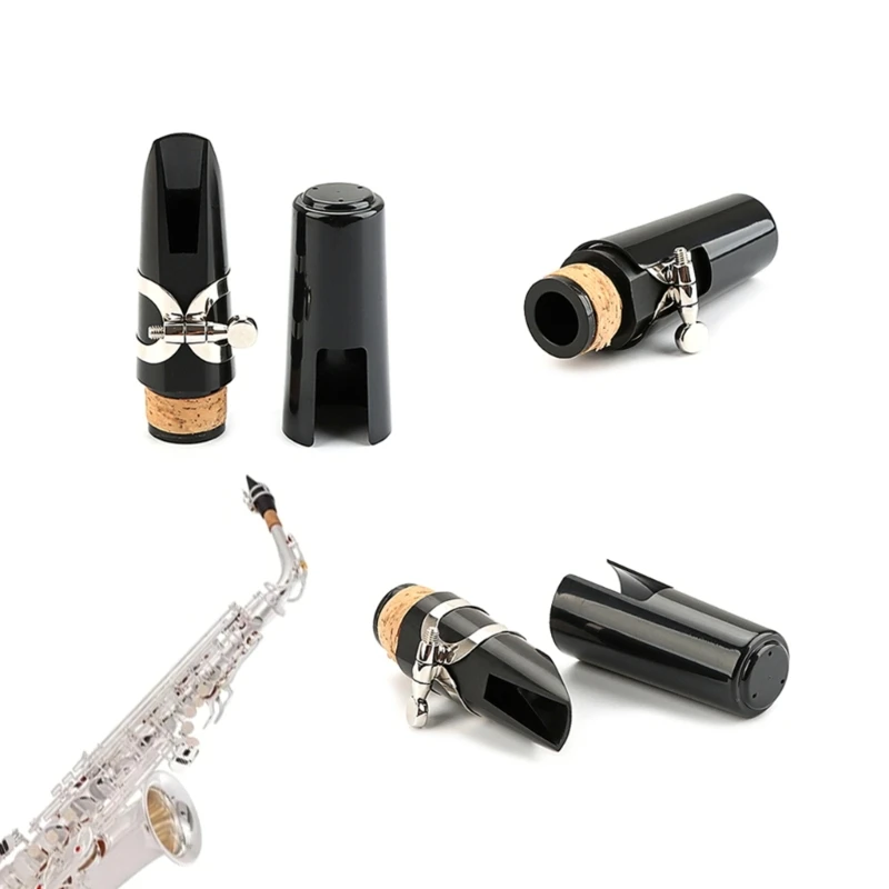 Clarinet Mouthpiece Kits Bakelite Head Replacement for BB Clarinet, Clarinet Mouthpiece Accessory with Ligature & Reed