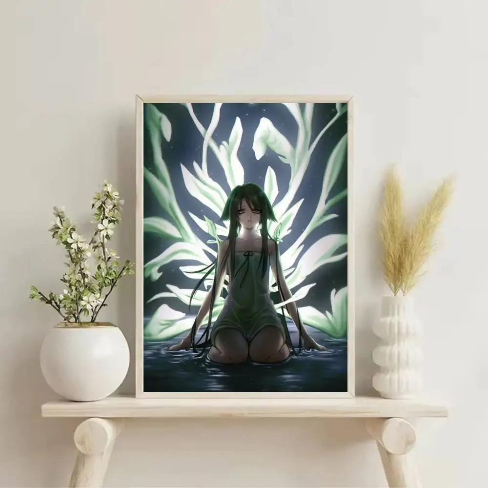 Horror Game Saya No Uta The Song Of Saya Poster Self-adhesive Art Waterproof Paper Sticker Coffee House Bar Room Wall Decor