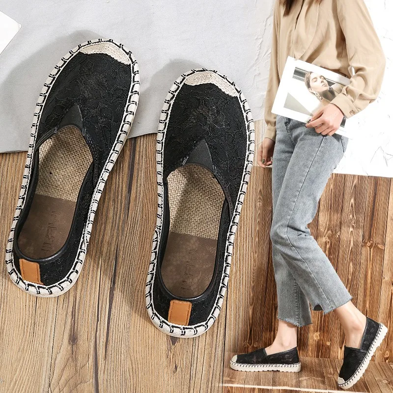 2024 Summer Breathable Women\'s Canvas Shoes Fashion Slip On Lazy Ladies Loafers Flats Shoes Women New Casual Women\'s Shoes