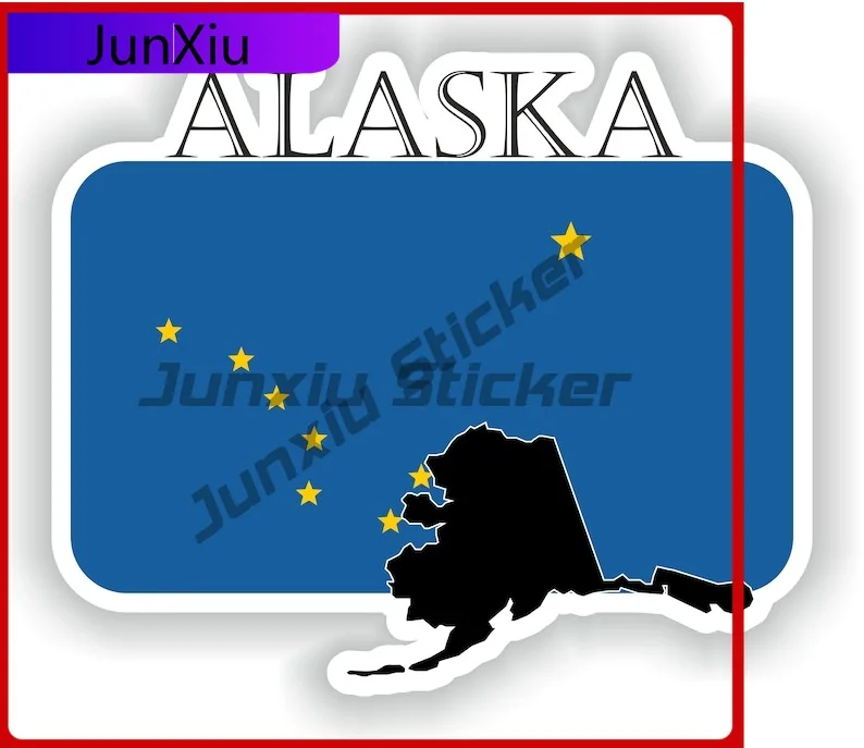 

Alaska Flag Map Usa Sticker Custom Decals Vinyl Stickers For Car Personalized Funny Decoration Camping Accessories For Suv Lapto