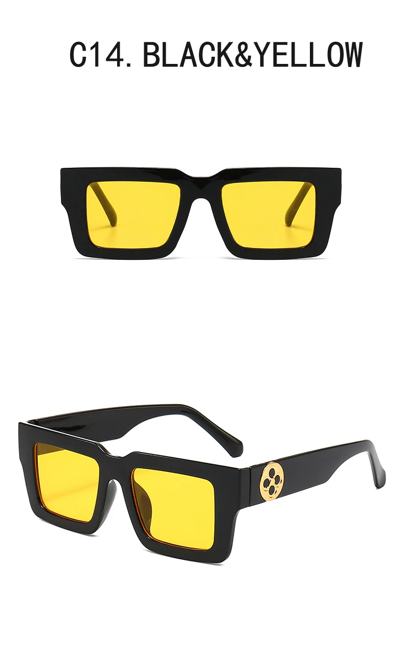 Neue Retro Quadrat Sonnenbrille Für Frauen Männer Blume Dekoration Mode Damen Sonnenbrille Ins Heißer Schattierung Brillen UV400 – Detail 16