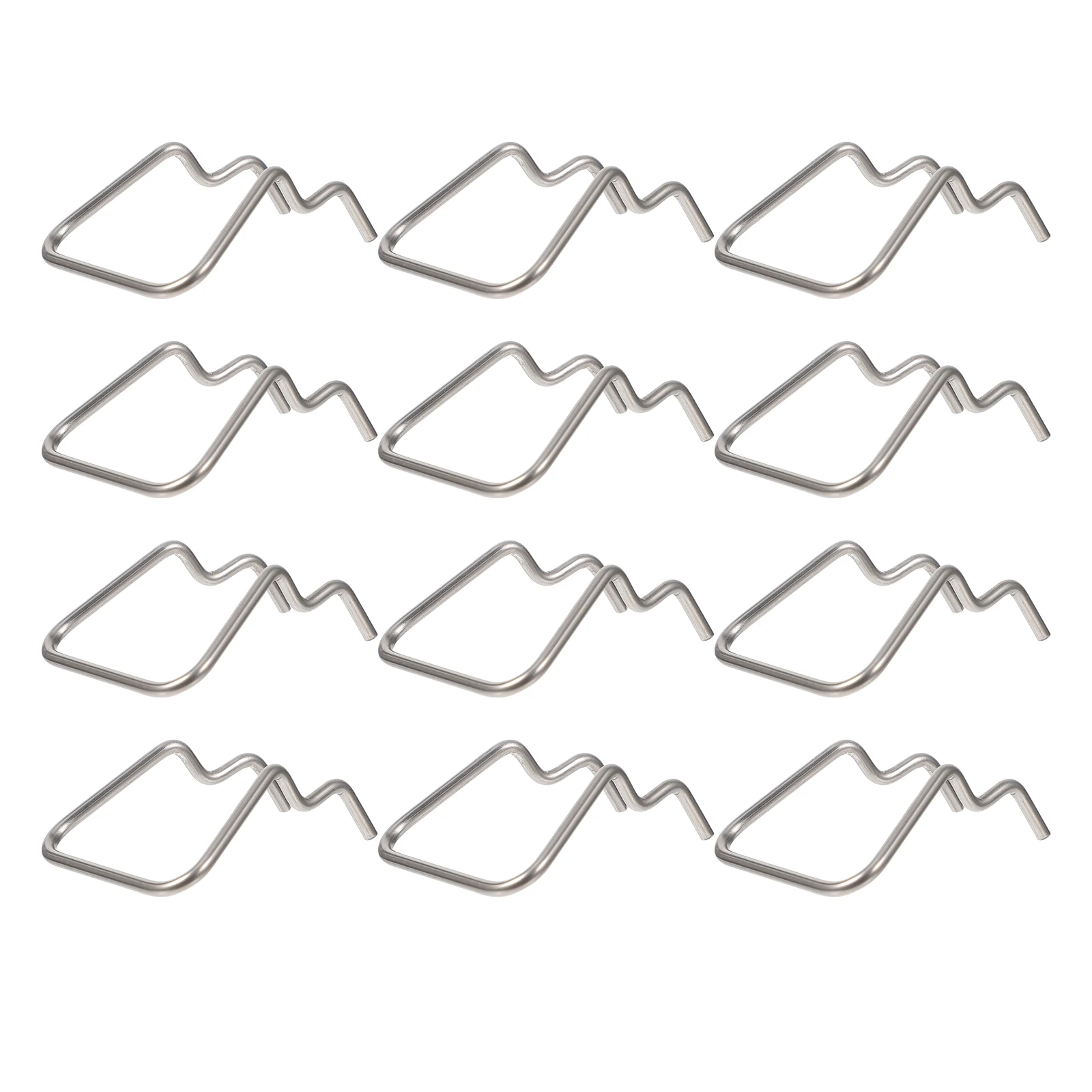 

12pcs Hardware Tool Display Stand Rack Silver Stainless Steel Pegboard Hooks For Wall Organization Storage Shelf