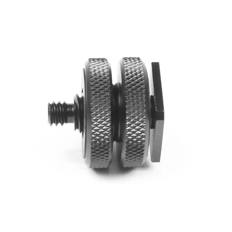 1/4 Hot Shoe Mount Phone Holder Dual Nut Cold Shoe Adapter Bracket For Canon Sony Nikon DSLR Camera Studio Accessories