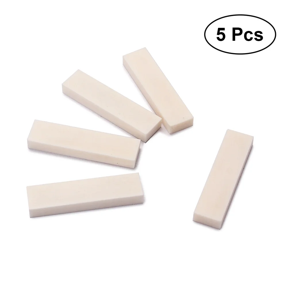 

5pcs Buffalo Bone Material Blank Guitar Nut Saddle For Acoustic Electric Classical Guitar Bass Mandolin Banjo Ukulele Bridge