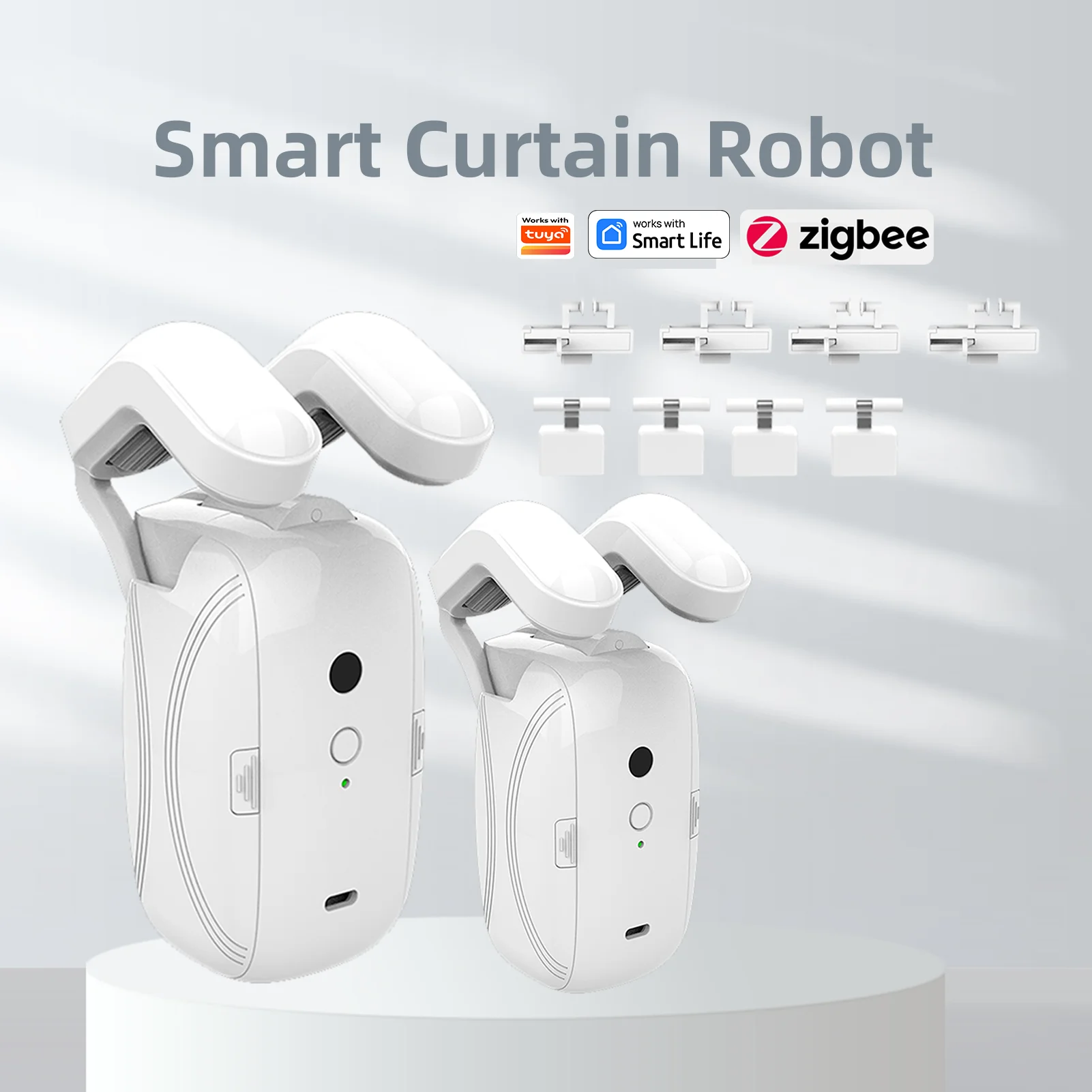 ستارة أقرب فتاحة أوتوماتيكية ZigBee الذكية، مستشعر ضوء التوقيت، تطبيق Smart Life، جهاز التحكم عن بعد يعمل مع Alexa Echo Google Home