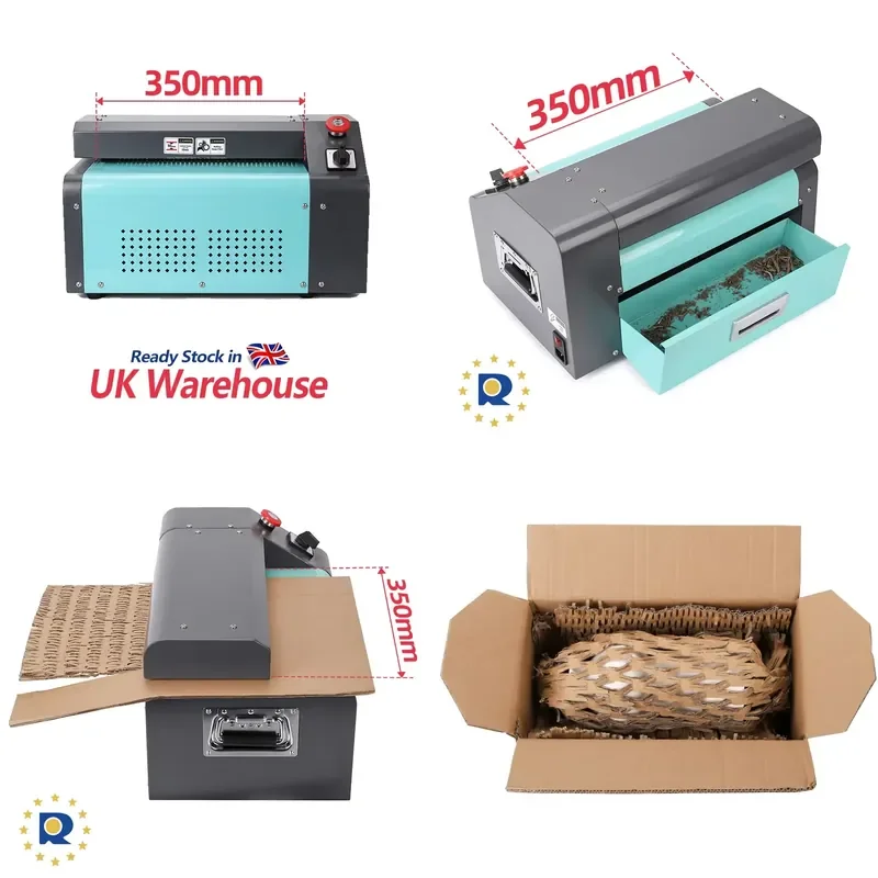 2026 CE Aircosan 350mm 100% Recycled Cut Out Corrugated Cutter Carton Cardboard Shredder for Logesitic Cushion Packaging
