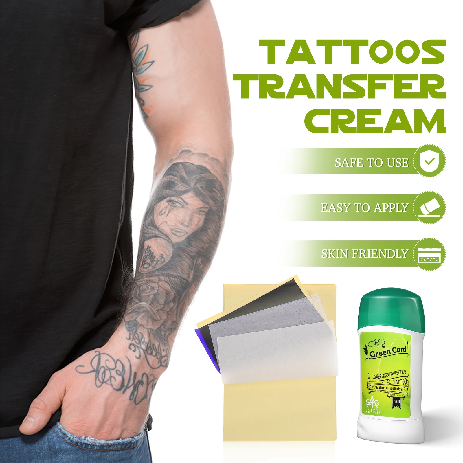 Tattoo Machine Kit Gel Transfer zubehör zum Tätowieren von temporärem Zubehör Creme papier Schablone