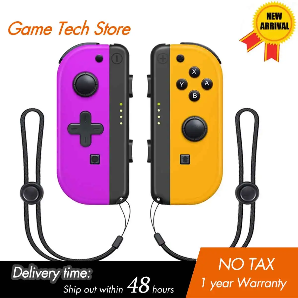 무선 블루투스 컨트롤러 게임패드, N 스위치용 핸들 그립 컨트롤러, 게임 스위치용 조이스틱 컨트롤