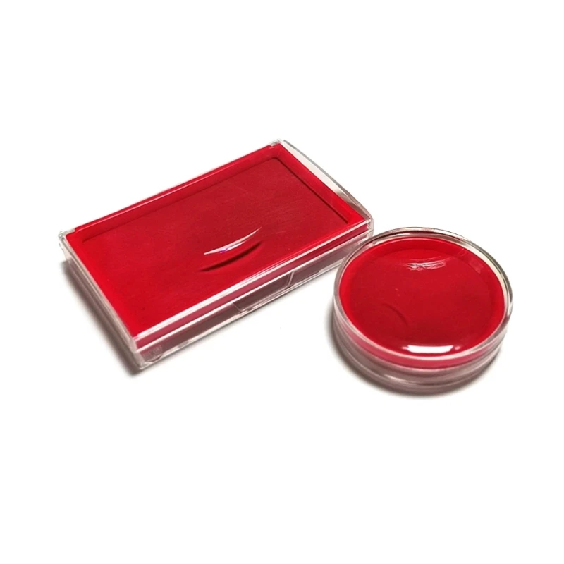 Vingerinktkussen Rode Vingerafdrukken Inktkussen Stempel Duimafdruk Inktkussen Sneldrogend Inktkussen Vingerafdruk Vingerafdruk Inktkussentjes