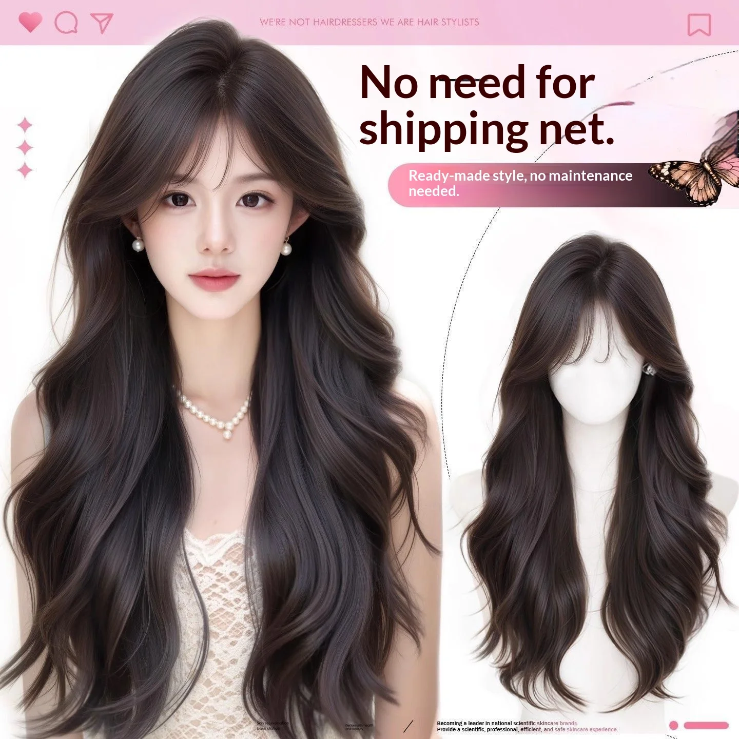 

Synthetic Long Wavy Wig Hair Topper For Women Natural Looking Fashion Daily Wear Cosplay Hair Top Piece No Hair Net Required