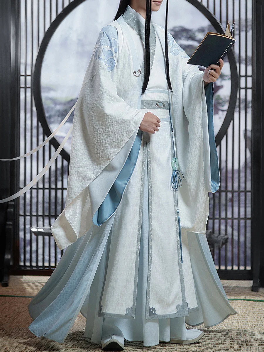 Anime MoDaoZuShi Grandmaster Of Demonic Cultivation LanWangJi Adult Ver Cosplay Costume Ancient Hanfu Clothing Unisex Full Set