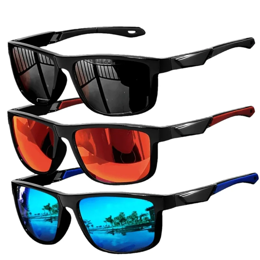 Fashion Men's Polarized Sunglasses Outdoor Sports Driving Hiking Running Square Glasses Eyewear