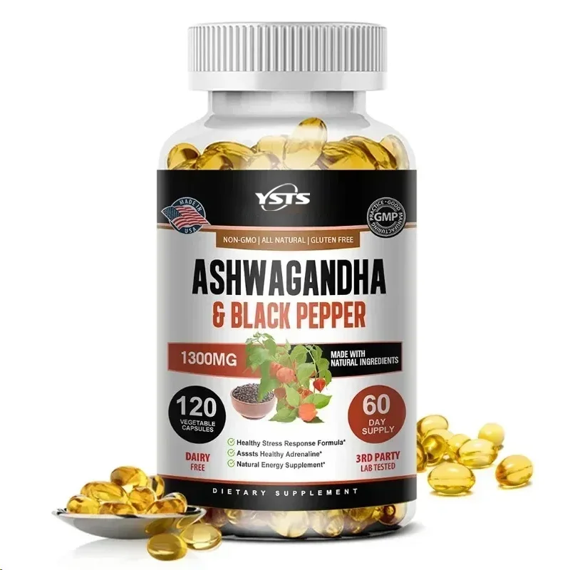 Ashwagandha Capsules for Relieve Stress & Anxiety, Focus, Regulates Adrenal Function