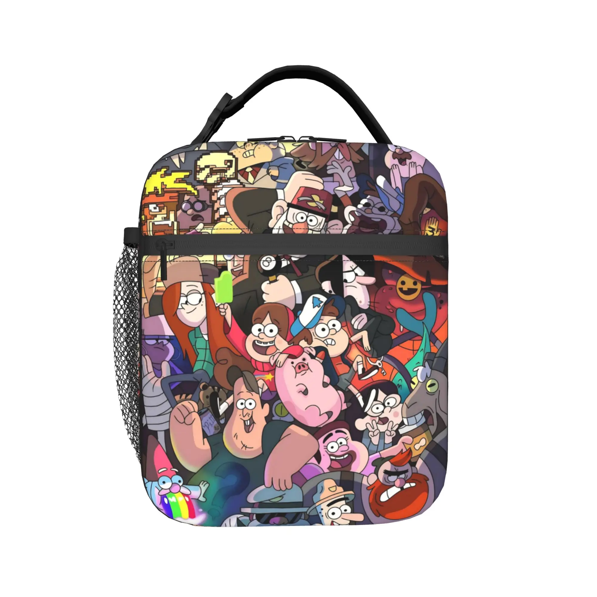 G-Gravity Falls Insulated Lunch Bag for Men Women  Food Container Reusable Thermal Cooler Lunch Boxes For Picnic