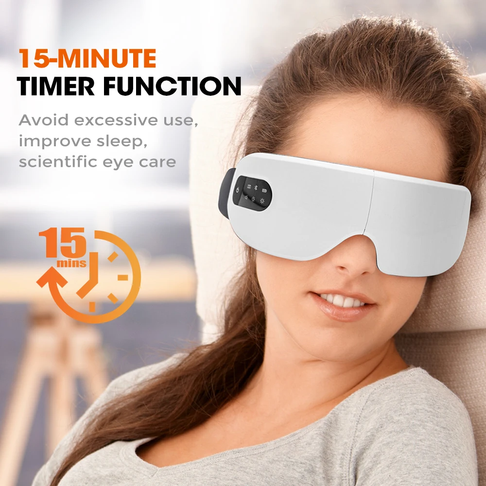 

Smart Electric Eye Massager Air Pressure Hot Compress Massage Glasses Foldable Bluetooth Music Eyes Massage USB Rechargeable