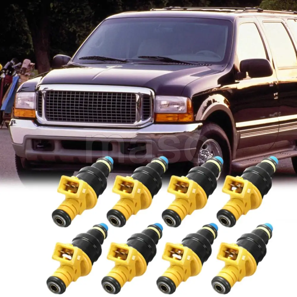 8 Pcs Fuel Injector for Ford E-150/E-150 Club Wagon 2003 5.4L V8 0280150909, 0280155715 2