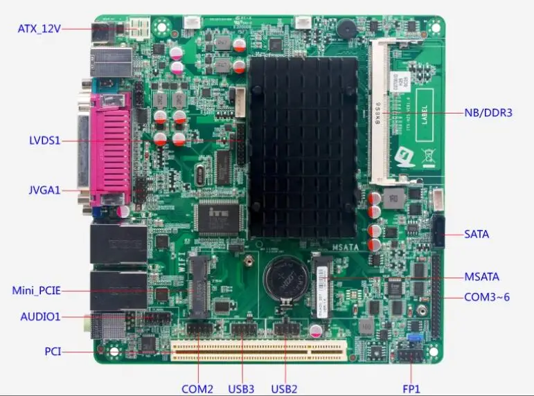 D2550 D2700 Mini-ITX Motherboard New ATOM Intel CPU IPC SBC Embedded Mainboard with 6*COM 2*LAN LPT PS/2 For POS DC power