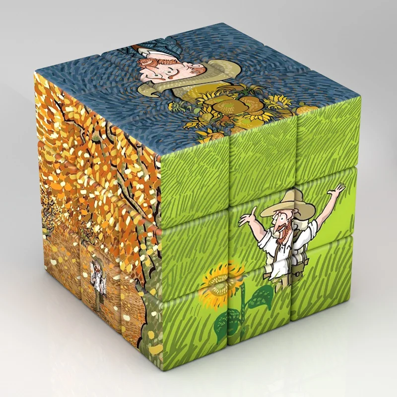 3x3x3 Magic Puzzle Cube Van Gogh Cube Children's Gifts Educational Toys