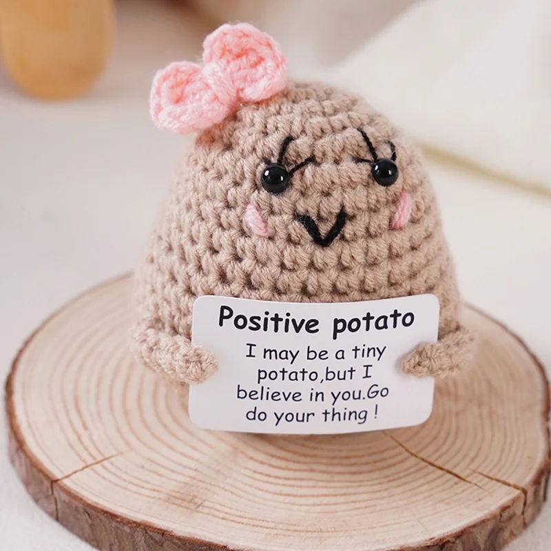 Personalized Big Butt Potato Cute Crochet Positive Potato Doll Home Room Decor Christmas Birthday Friends Party Decoration Gift