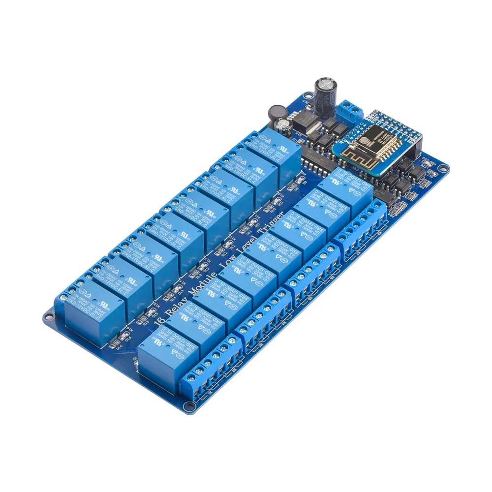 DC5V 12V 16 Channel Wifi Relay Module Onboard ESP8266 WIFI Module Microcontrollers Interface Power Relay For Arduino