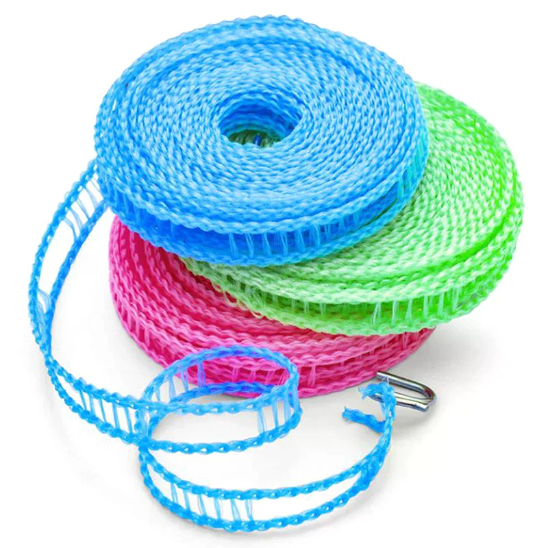5/10M Portable Clotheslines Windproof Fence-Type Outdoor Indoor Home Travel Drying Rack No Twist Strong Hold