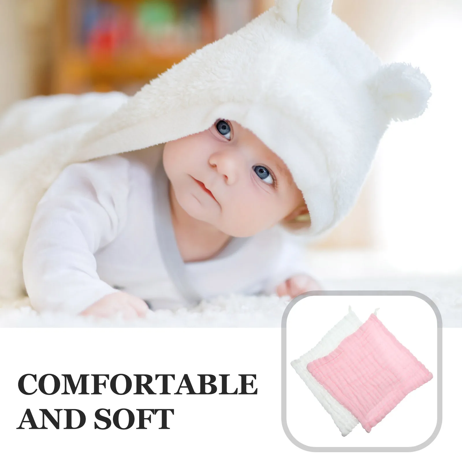

2Pcs Burp Cloth Soft Cotton Absorbent Burping Cloth Baby Cotton Washcloth Toddler Burp Cloths for Sensitive Skin