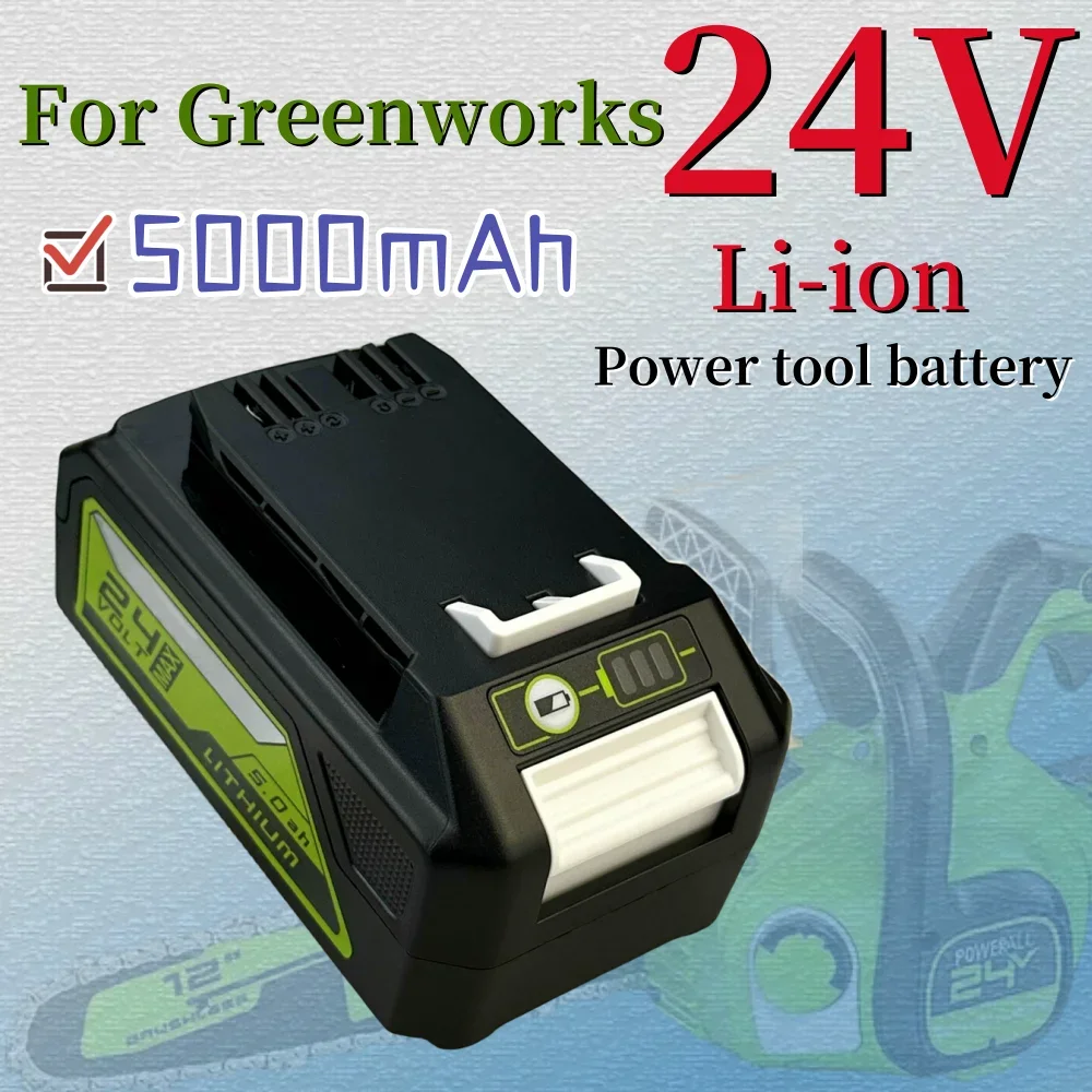 

New Upgrade 24V Power tool battery Series Rechargeable Li-ion Battery 24V 5000mAh Compatible with For Greenworks Battery replace