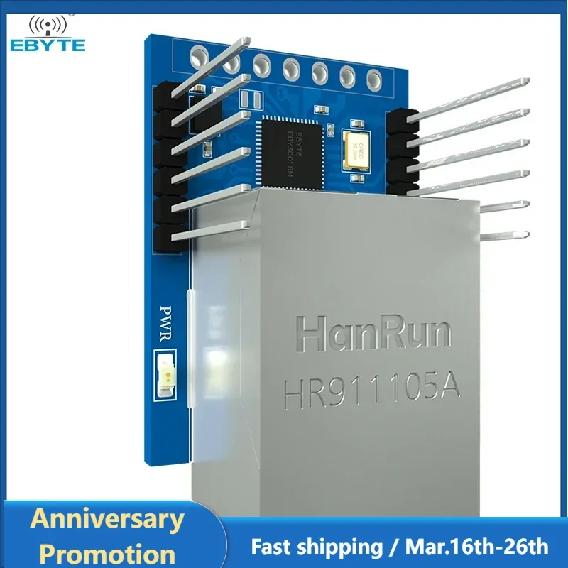 Serial to Ethernet Module EBYTE NT1-B/NT1 TTL Level to RJ45 Ethernet Modbus Gateway MQTT Dynamic IP Low Power Consumption