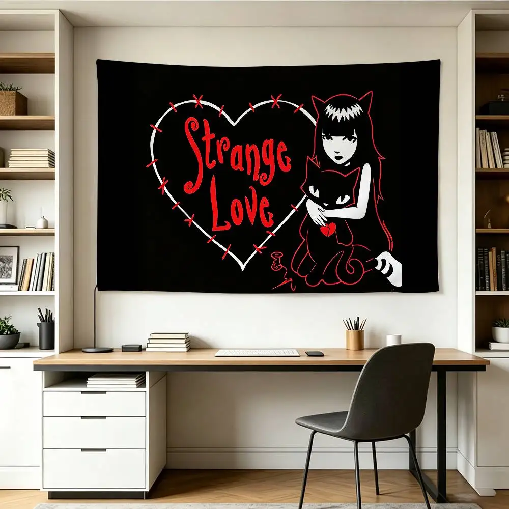 Gothic E-Emily the Strange   With Photos And Text, For Birthday, Wedding, Halloween, Christmas, Party