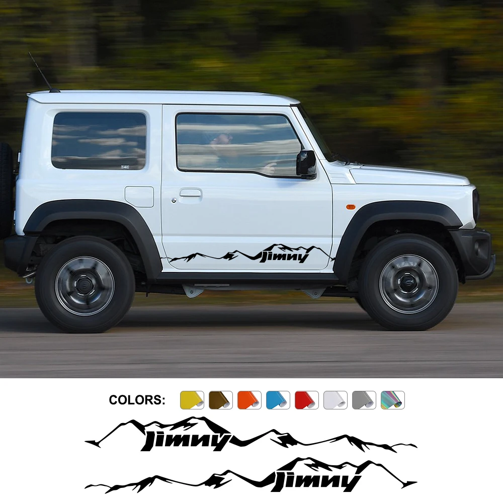 Car Door Side Stickers For Suzuki Jimny JB73 JB74 Graphics Mountain Styling Tuning Auto Accessories Vinyl Film Decor Decals