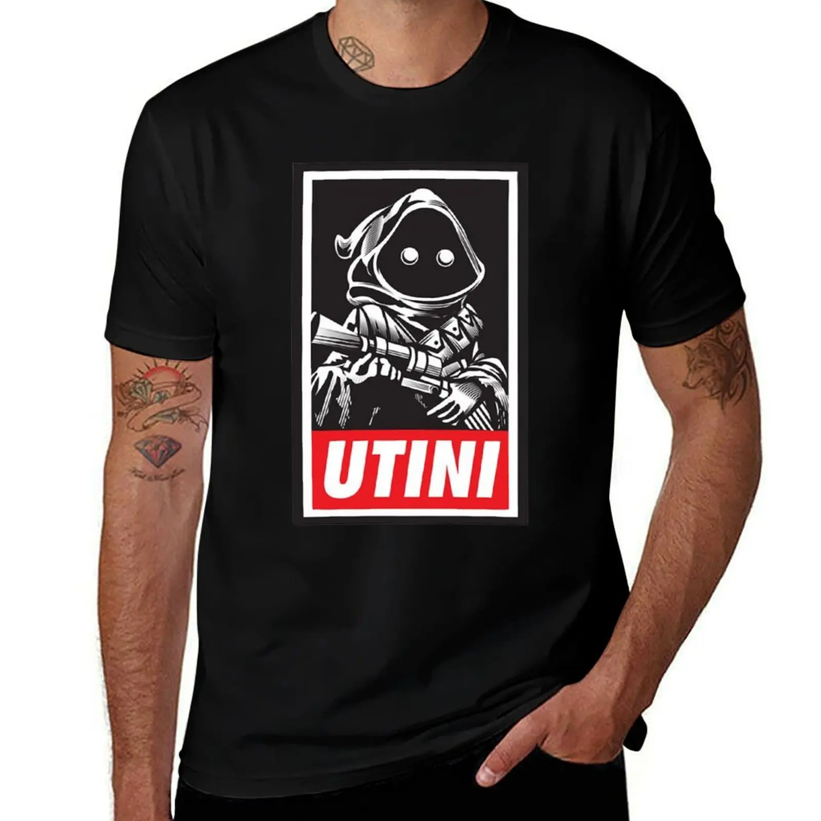 Utinni! A jawa T-Shirt custom t-shirts funny meme t-shirts Men's cotton t-shirt