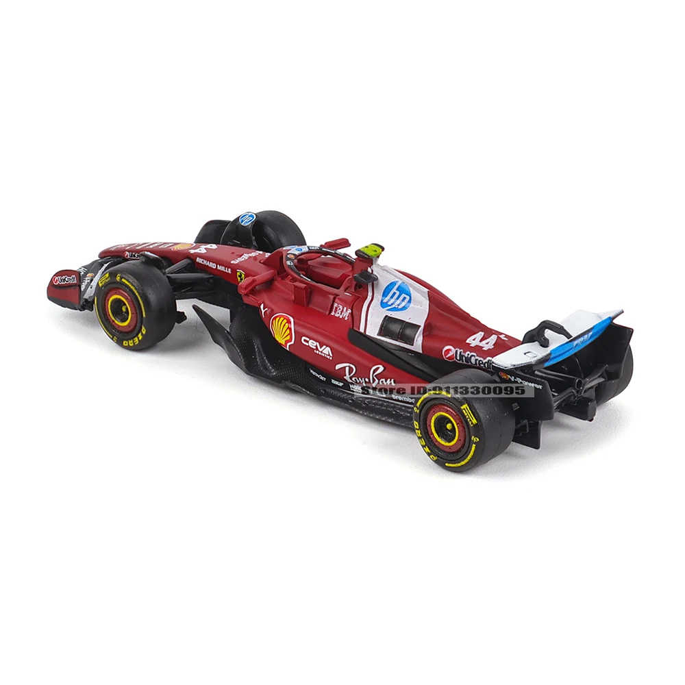 ببوراجو 1:64 سكوديريا فيراري HP SF25 # 16 تشارلز لوكلير # 44 سلسلة نماذج سيارات لويس هاميلتون للأطفال ألعاب هدايا عيد الميلاد للأولاد #5