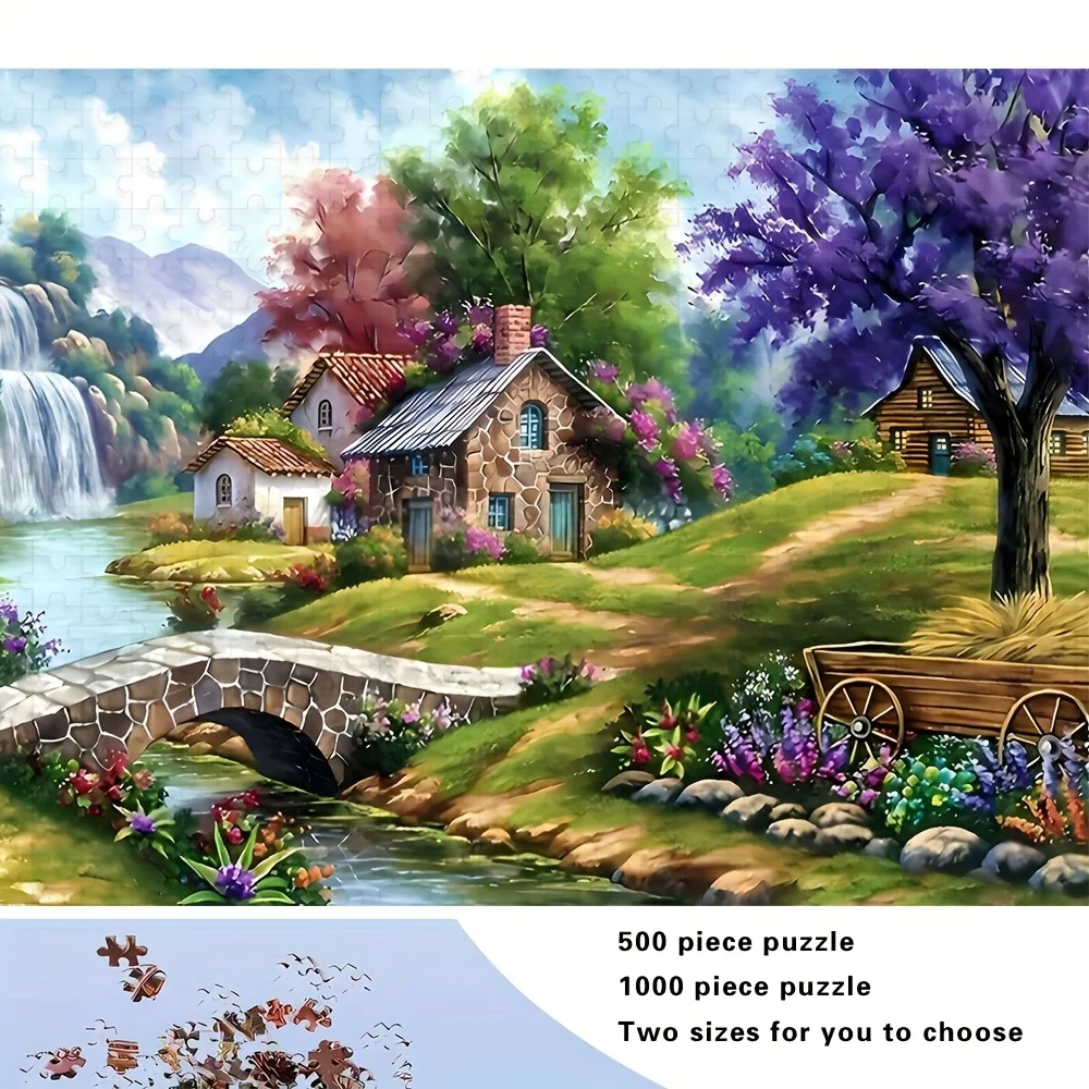 Puzzle dla dorosłych 500/1000 elementów, wysokiej jakości relaksująca gra rodzinna, idealna na urodziny, Boże Narodzenie, Halloween i jako prezent, najlepszy Choi